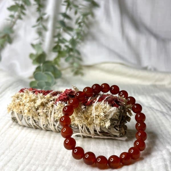 Bracelet en jaspe rouge (8mm)