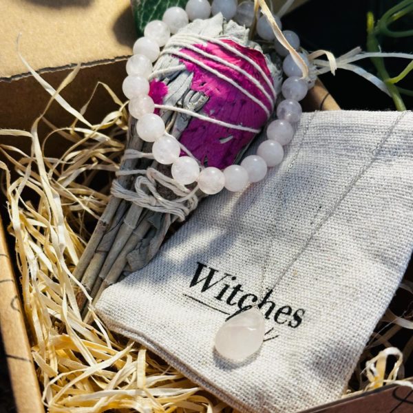 coffret bijoux en quartz rose