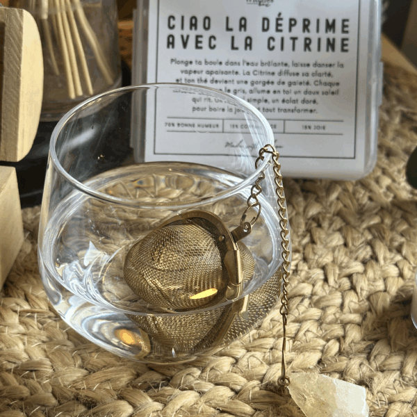 Ciao la déprime - Boule à thé en citrine -