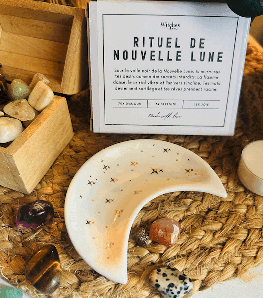 Lune en Céramique (porte bijoux/cristaux)